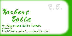 norbert bolla business card